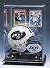 The Dual Keeper Mini Football Helmet and Two Trading Card Display Case