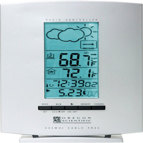 Oregon Scientific BAR888RA Multi-Channel Weather Forecaster with 2 Remote Sensors and Atomic Clock