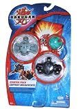 Bakugan Battle Brawlers New Vestroia Bakuglow Series Starter Pack Set with Haos Grey Foxbat, Darkus Black Brontes, Mystery Green Ventus Bakugan, 3 Ability Cards and 3 Metal Gate Cards