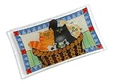 Peggy Karr Glass 10-Inch Rectangular Basket of Kitties Tray