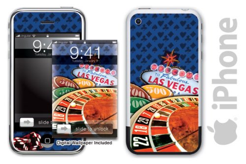 New Apple iPhone Protective Skin with "E Shock" drop resistant vinyl. - Vegasballer - Blue