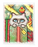Himalayan Cat Christmas Gift Holidays Giclee Poster Print by Jamie Wogan Edwards, 8x10