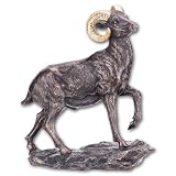 Bronze Colored Ram Display Statue