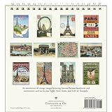 Paris Cavallini 2009 Vintage Prints easel desk calendar 6 by 6.5 inches Cream Laid paper finish