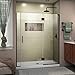 DreamLine Unidoor-X 59 1/2-60 in. W x 72 in. H Frameless Hinged Shower Door in Satin Black, D32906572R-09