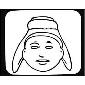 Decorated Mouse Pad with man, helmet, head, 