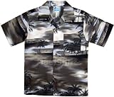 Night Time Surf Boys Hawaiian Aloha Cotton Shirt