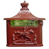 Aluminium Red Wall Mounted Post Mail Box