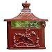 Outdoor Living : Aluminium Red Wall Mounted Post Mail Box