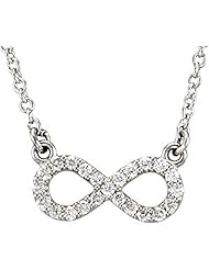 Platinum Diamond Infinity Necklace - 0.12 Ct. -- LIFETIME WARRANTY