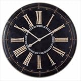 Uttermost 06668 Hartford - Wall Clock, Aged Black Finish