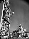 Electric Sign in Front of Restaurant Featuring Dutch Windmill Theme on Roadside of US Highway 1 Photographic Poster Print by Margaret Bourke-White, 12x16