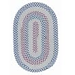 Brook Farm Colonial Blues Braided Oval Rug