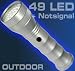 Suchen : 49 LED ALU Taschenlampe + Holster + Notsignal + E-Mode
