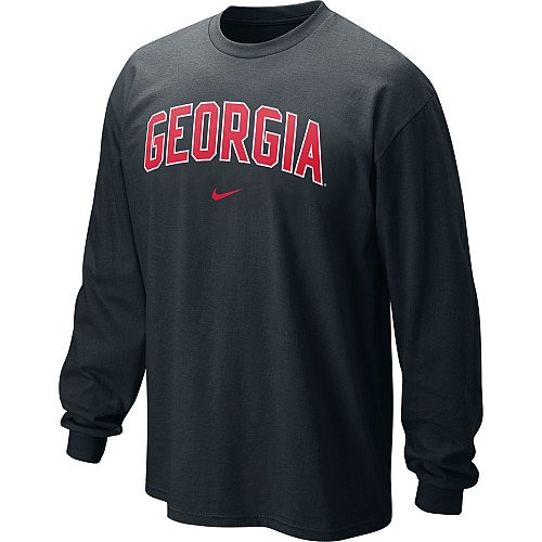 Nike Georgia Bulldogs Black Long Sleeve Boy's T-Shirt Medium