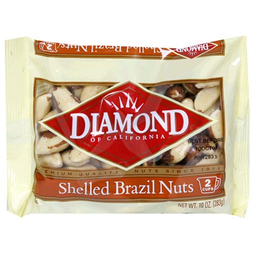 Diamond Brazil Nuts, Shelled, 10-Ounce Bags (Pack of 6) by Diamond Nuts