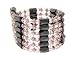 Glass Beads Magnetic Wrap Bracelet/Necklace/Anklet Lariat - Light Pink - 36'' in Length