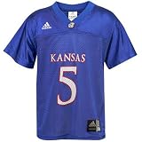 NCAA adidas Kansas Jayhawks #5 Royal Blue Toddler Replica Jersey (2T)