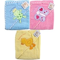 Luvable Friends Super-soft Hooded Bath Wrap, Blue