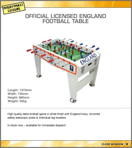 Childrens Toyshop  Toys : Official Licensed ENGLAND Table Football