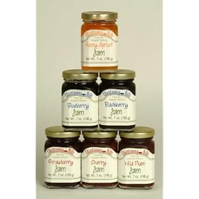 Chautauqua Hills Jams Assortment, six 7 ounce jars