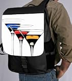 Martini Glasses Design Back Pack - School Bag Bag - Laptop Bag -Book Bag - Unisex - Ideal Gift for all occassions!
