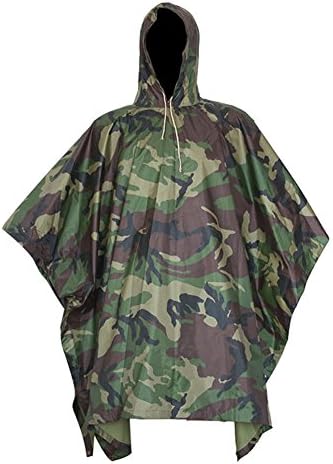Viway Multifunction Military Camouflage Rain Poncho Packable &amp; Waterproof Travel Rainwear Rain Coat