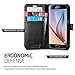 Spigen Wallet S Galaxy S6 Case with Foldable Cover and Kickstand Feature for Galaxy S6 2015 - Black