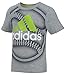 adidas Little Boys' Core Graphic Tee Shirt, Grey Heather, 5