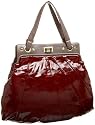 Melie Bianco Contrast Diagonal Cut Tote