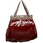 Melie Bianco Contrast Diagonal Cut Tote