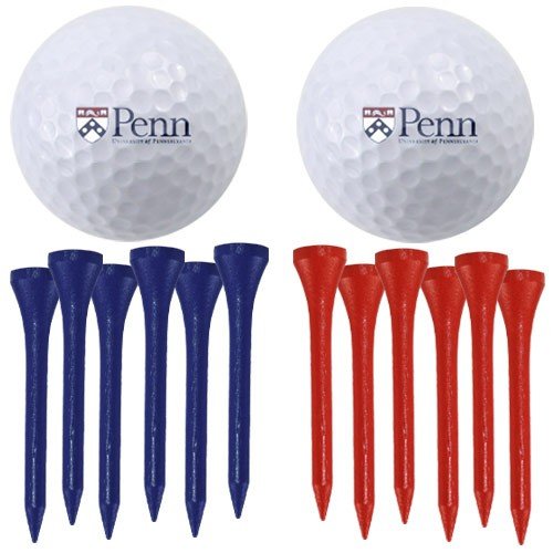 Pennsylvania Quakers Golf Ball Tees Combo Pack
