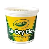 Crayola Products - Crayola - Air-Dry Clay, 5 lbs., White - Sold As 1 Each - The clay makes solid, durable forms without need for baking in an oven or firing in a kiln. - Smoother, finer and less sticky than traditional clay. - Softens easily with water. - Quickly cleans from hands and surfaces. - Paint with tempera, acrylic or watercolors when dry.