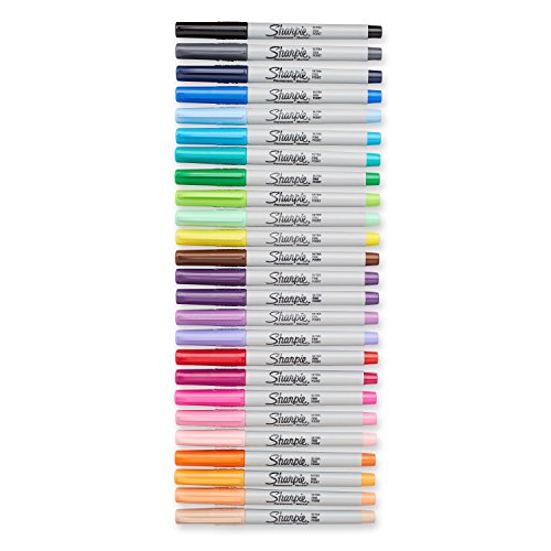 Sharpie UltraFinePoint Permanent Markers, 24Pack Colored Markers