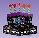 The Party Continues 50th Birthday 10in Centerpiece The Party Continues 50th Birthday 10in Centerpiece
