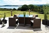 from Garden Style Direct 4 Seat CUBE, All-weather Rattan Weave Table & Chair Patio Garden Furniture Set - OUTDOOR, INDOOR, or CONSERVATORY. Bronze colour. Model GF-WVS17BR