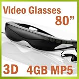 Koolertron(TM) 3D Viewer All-in-One Video Eyewear Glasses iTheater MaxSight 80 Inch 720P 4GB (Support 32GB)