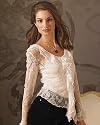 Stretch-lace blouse