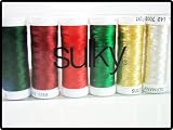 6 Spool Sulky Christmas Rayon and Metallic Thread Set