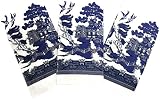 Designer 3 Pack Cotton Kitchen Towels (Chinese Blue Willow)