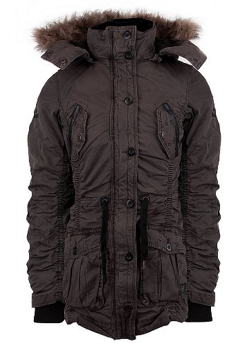 Eight2Nine Women Winterjacke Mantel, mit abnehmbarerem Pelz, braun, Gr��e: L
