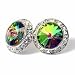 20mm Framed Vitrail Swarovski Crystal Stud Earrings Fashion Jewelry