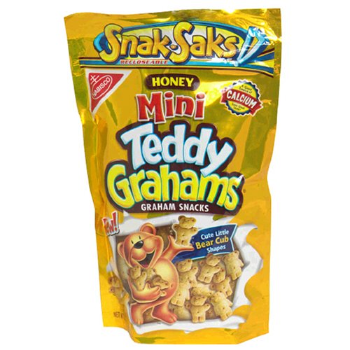 Teddy Grahams Snak-Saks, Honey, 8-Ounce Bags (Pack of 12) by Honey