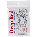 Deep Red Cling Stamp-Heart Flourish Splash