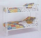 Traditional White Metal Bunk Bed