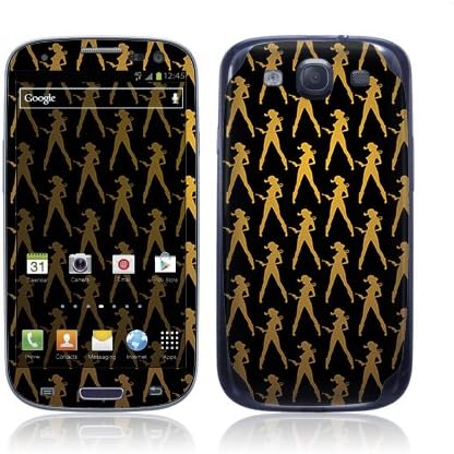 TaylorHe Vinyl Skins for Samsung Galaxy S3 Siii i9300 Ultra-slim Perfect Fit Made in Britain Colourful Decal With Patterns pattern of woman silhouette