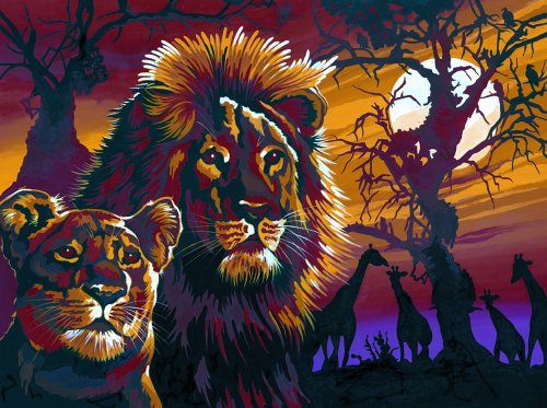 Childrens Toyshop  Spielwaren : Mammut Afrikanische Nacht - Malen nach Zahlen Classic-Collection