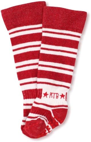 ROCK-A-THIGH Big Girls'  Stripes Thigh Socks With Ribbed Panel, Multi, 6-8 Years