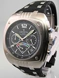 MENS CROTON RUBBER CHRONO 3 EYE DATE WATCH CC311156BSBL