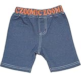 【本体綿100％】2016年 夏物 ZOOMIC ズーミック ニットデニム ３重アップリケ ５分丈パンツ ブルー◇90cm